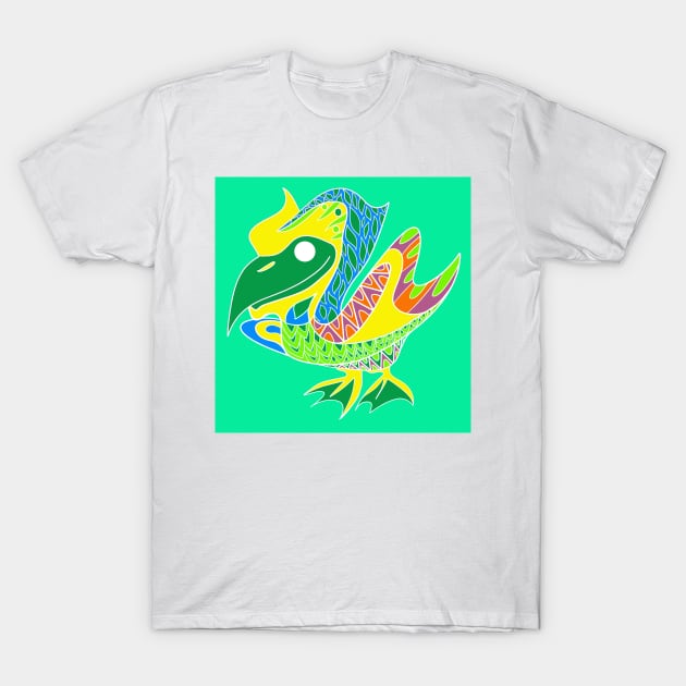 the floral bird ecopop seagull pelican art T-Shirt by jorge_lebeau